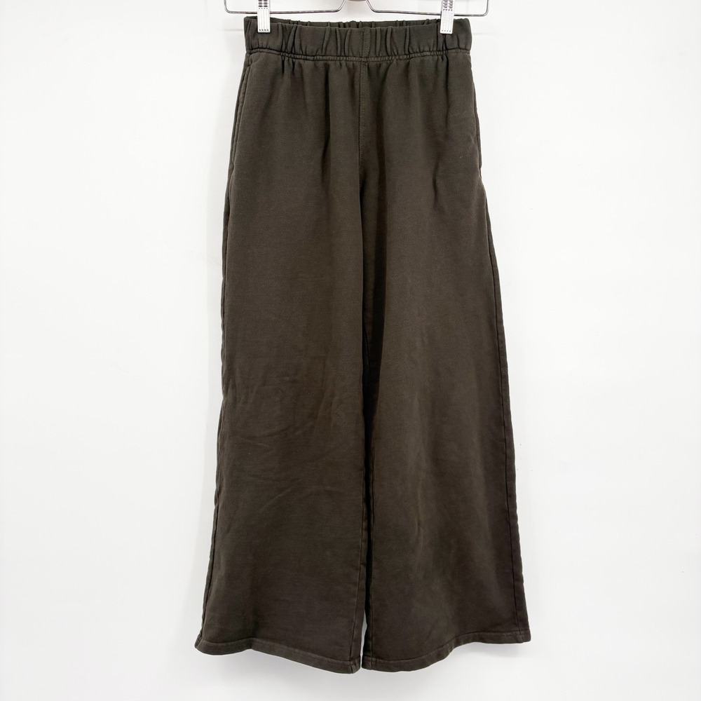 Mollusk Womens Olive Green Wide Leg Lounge Athleisure Sweatpants Size XS